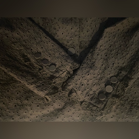 CAbi black eyelet Flamenco jacket 6 - Picture 5 of 12